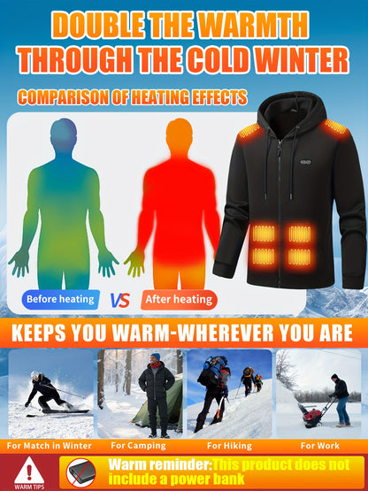 Smart Heated Hoodie – Unisex USB Charging Winter Jacket