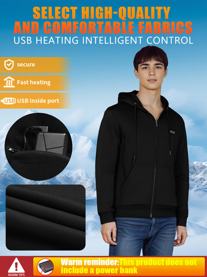 Smart Heated Hoodie – Unisex USB Charging Winter Jacket